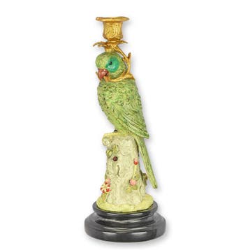 A BRONZE PARROT CANDLE HOLDER - FULL COLOR (Interieur), Verzenden, Nieuw