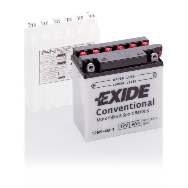 Exide Conventional 12V accu | 12N9-4B-1 | 12V 9Ah, Auto-onderdelen, Accu's en Toebehoren, Ophalen of Verzenden