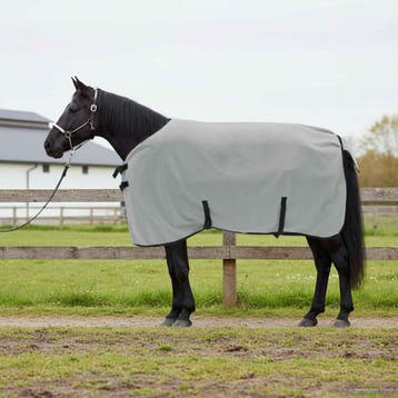 vidaXL Paardendeken Volledig Lichtgrijs en Roze 105 cm, Verzenden, Nieuw
