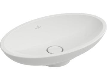 Veiling - Villeroy & Boch opzetwastafel met plug 58,5x38cm L, Nieuw