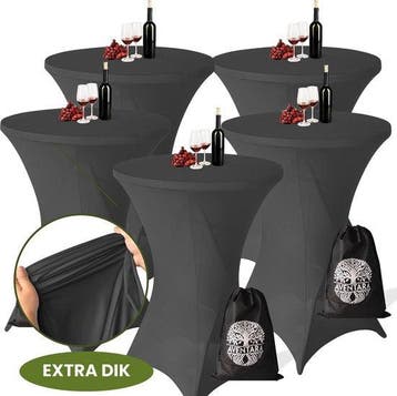 Statafelrok Grijs x 5 – Ø80-85 x 110 cm – Luxe Extra Dikke S, Verzenden, Nieuw