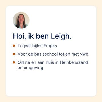 Bijles Engels in Heinkenszand, basisschool tot en met vwo, Privéles, Bijles