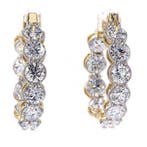 Zonder minimumprijs - Hoepel oorbellen - 14 karaat Geel goud