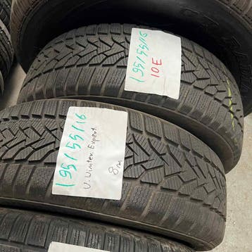 2 x Vredestein Wintrac Xtreme 195-55-16 Winterbanden 8mm, Gebruikt, 16 inch, Band(en), Personenwagen