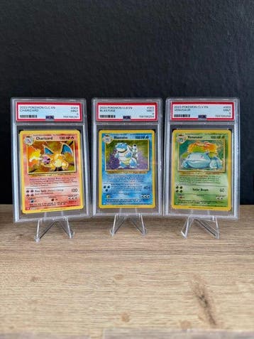 Pokémon - 3 Graded card - Blastoise, Charizard, Venusaur, Nieuw