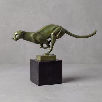 Beeld, Rennende Poema 31.5 cm (Zonder Minimumprijs) - 19 cm