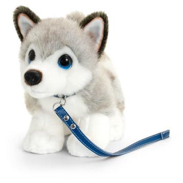 Keel Toys husky knuffel - aan riem - pluche - 30 cm, Verzenden, Nieuw