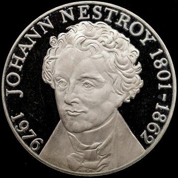 Oostenrijk. 100 Schilling 1976 - Proof (Johann Nestroy)