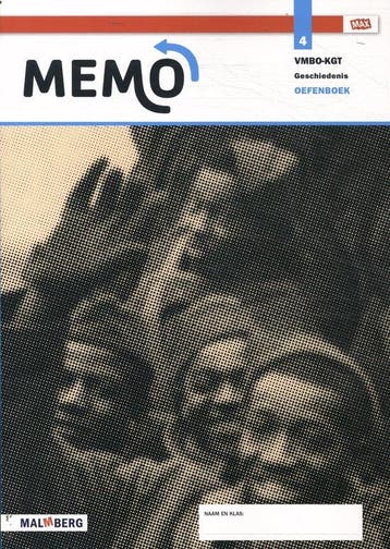 9789402073904 Memo 4 vmbo-kgt geschiedenis Oefenboek, Verzenden, Zo goed als nieuw