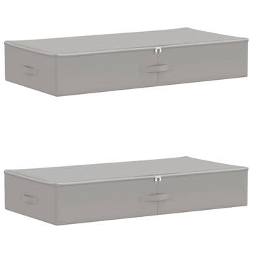 vidaXL Opbergbox 2 st Nonwoven stof 100 x 50 x 18 cm 90 l, Huis en Inrichting, Verzenden, Nieuw