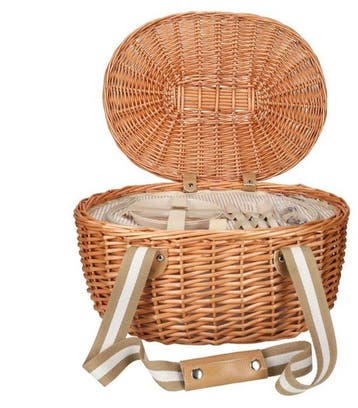 Picknickmand - Picknickmand - Plastic, Leder, Wilgentakken -