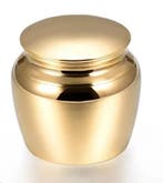 Mini urn rvs klassiek klein goud graveren mogelijk, Nieuw