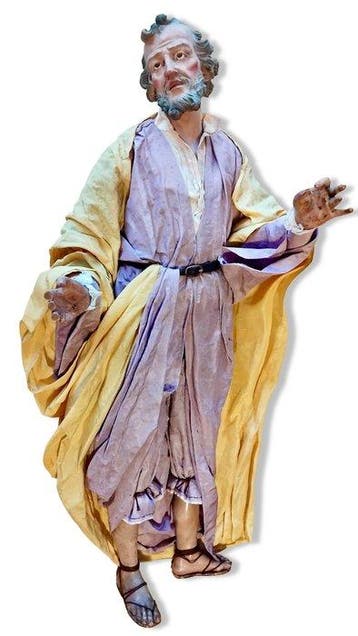 Arte Presepiale - Beeldje, Antico pastore - 50 cm - Hout,