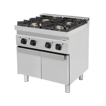 Gasfornuis met deuren – 28.5 kW – 4 branders, Verzenden, Nieuw in verpakking