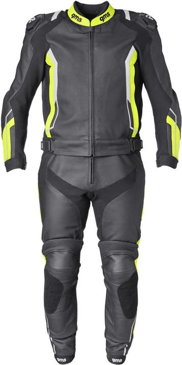 gms GR-1 Zwart Geel Wit 2-Delig Motorpak, Nieuw met kaartje, Gms, Heren, Combipak
