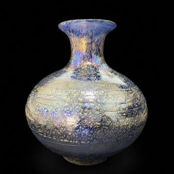 Vaas - Glas - Japan - Cobaltblauwe Luster-Vaas (Zonder