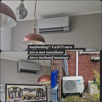 Airco monteur/installatie,split Airco unit inclusief montage, Witgoed en Apparatuur, Nieuw, 3 snelheden of meer, Afstandsbediening