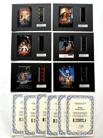 Star Wars – Rare Complete Saga Set of 6 Mounted 35mm Film, Nieuw