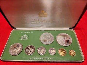 Guyana. 1979, National Coinage Proof Set, Incl. Silver