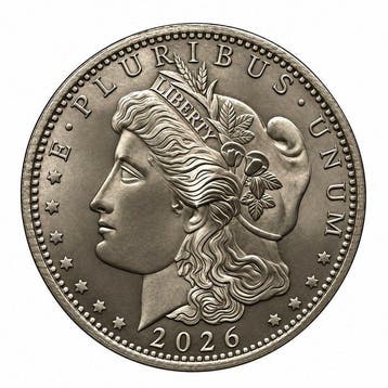 Verenigde Staten. 2026 1 oz Titanium Morgan Dollar Round BU