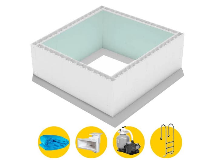 High Density Polystyreen Plunge Pool zelfbouwpakket - 2,00 x, Tuin en Terras, Zwembad-toebehoren, Nieuw, Verzenden