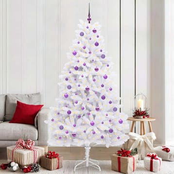 vidaXL Kunstmatige Inklapbare Kerstboom Wit 210 cm PVC en, Verzenden, Nieuw