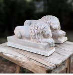 sculptuur, Coppia leoni - 18 cm - Paartje leeuwen Canova -, Antiek en Kunst