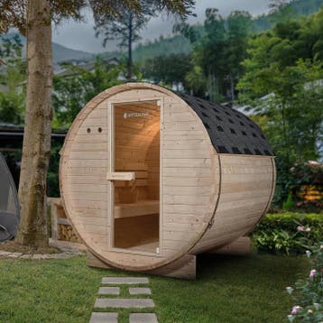 Barrelsauna Spitsbergen - Incl. saunakachel - Ø 190 cm - 3,6, Verzenden, Nieuw