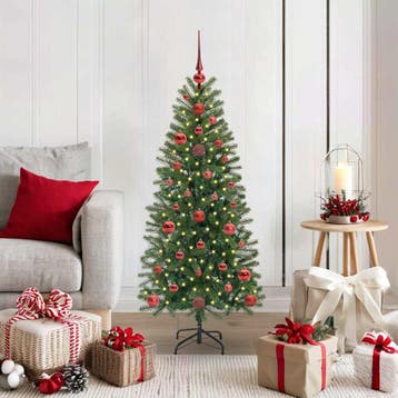 vidaXL Kunstkerstboom met 150 LED met standaard Groen 120 cm, Verzenden, Nieuw