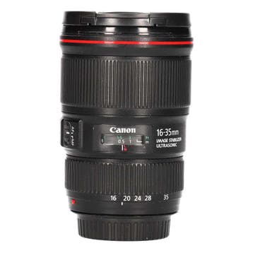 Canon EF 16-35mm f/4L IS USM met garantie, Audio, Tv en Foto, Fotografie | Lenzen en Objectieven, Ophalen of Verzenden, Gebruikt
