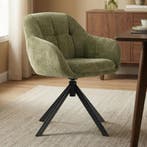 *WOONWINKEL* Draaibare Eetkamerstoel Groen, Huis en Inrichting, Stoelen, Verzenden, Nieuw, Stof