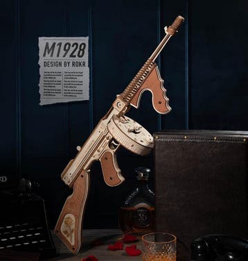 Robotime Submachine Gun 3D Puzzel Knutselen (DIY Modelbouw), Verzenden, Nieuw