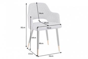 Elegante stoel PARIS lichtgrijs met decoratieve stiksels en, Huis en Inrichting, Stoelen, Ophalen of Verzenden, Nieuw
