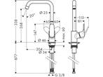 Hansgrohe Focus M41 - Ééngreeps keukenmengkraan 260 -, Verzenden, Zo goed als nieuw