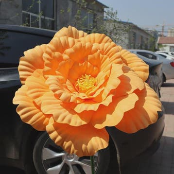 Grote Kunstbloem Pioenroos - 80cm Diameter - Decoratie voor, Verzenden, Nieuw