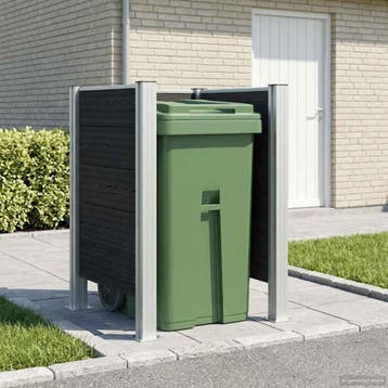 vidaXL Afvalbak Schutting Grijs 85 x 85 x 115 cm Aluminium, Doe-het-zelf en Verbouw, Verzenden, Nieuw