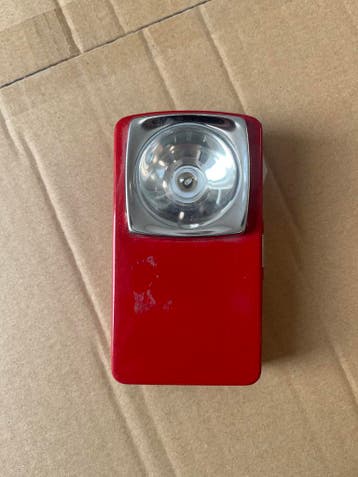 Retro zaklamp rood metaal, Verzamelen, Ophalen of Verzenden, Nieuw