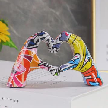 Hart Handen Sculptuur - Unieke Resin Decoratie met Abstracte, Verzenden, Nieuw