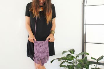 Macramépatroon Tas boho met franjes van Macramé Cord Fine, Ophalen of Verzenden, Nieuw