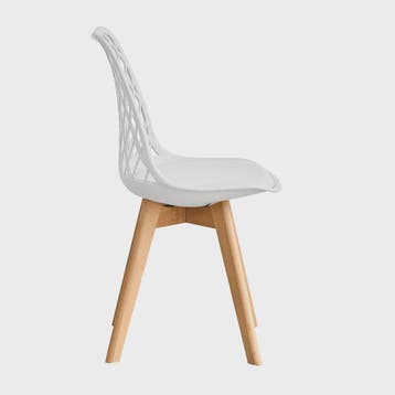 Moderne Eetkamerstoelen Set (4/6 stuks) - Mesh Rug, Houten P, Huis en Inrichting, Verzenden, Nieuw