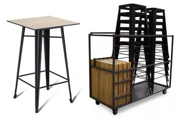 Supercombi | 12x Statafel Hamburg + trolley | Kleur blad:  |, Huis en Inrichting, Tafelonderdelen, Ophalen of Verzenden, Nieuw