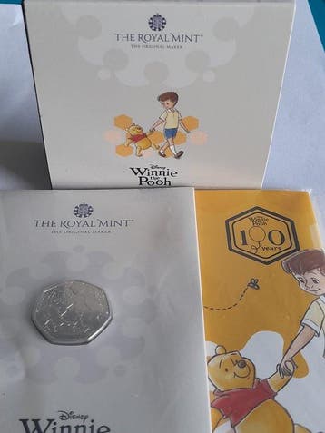 Verenigd Koninkrijk. 50 Pence 2026, Winnie The Pooh (Zonder