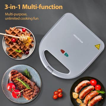 Tosti apparaat - Tosti ijzer - Contactgrill - Wafelijzer - 7, Verzenden, Zo goed als nieuw
