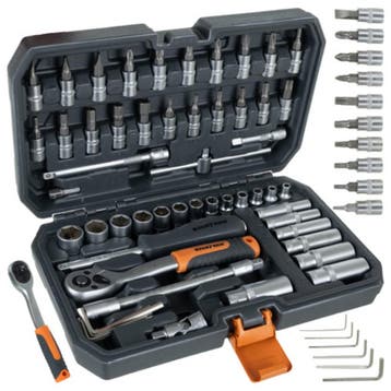 Bigstren Professionele 56-delige 1/4 doppenset met CrV ge..., Ophalen of Verzenden, Nieuw