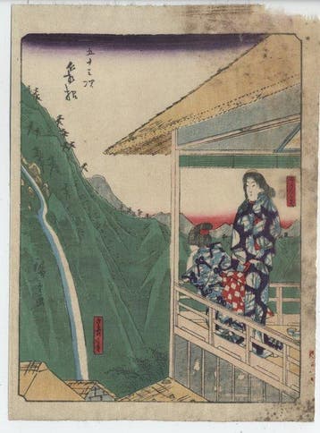 Hakone, uit de serie The Fifty-three Stations of the Tôkaidô, Antiek en Kunst