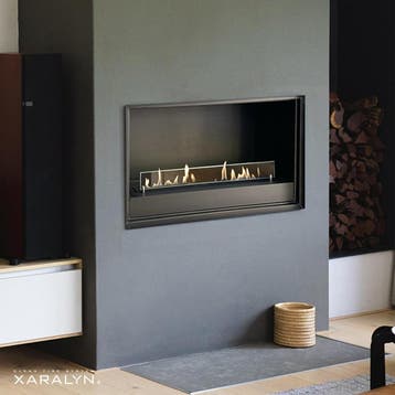 Xaralyn Inbouwunit XL Zwart bio-ethanol haard, Huis en Inrichting, Haarden, Verzenden, Nieuw, Inbouwhaard, Elektrische haard