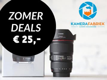 Canon EF 16-35mm f/4L IS USM - 1 jaar garantie!, Audio, Tv en Foto, Fotografie | Lenzen en Objectieven, Canon, Lensdoppen, Zo goed als nieuw