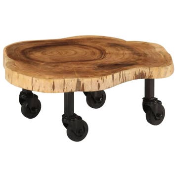 vidaXL Salontafel 60x55x25 cm massief acaciahout, Huis en Inrichting, Tafels | Salontafels, 50 tot 100 cm, Verzenden, Nieuw, 50 tot 100 cm