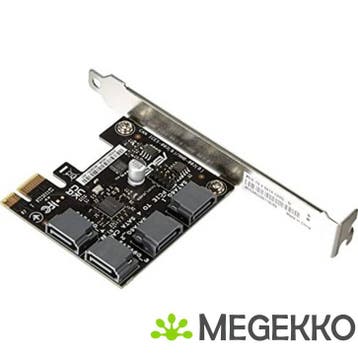 ASUS PCIE To 4 SATA CARD-SI interfacekaart/-adapter Intern, Computers en Software, Netwerkkaarten, Verzenden, Nieuw, ASUS