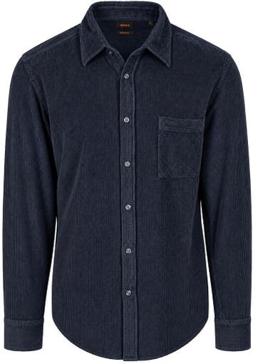 BOSS Relegant Overhemd Corduroy Navy maat XXL Heren, Verzenden, Nieuw, Blauw, BOSS